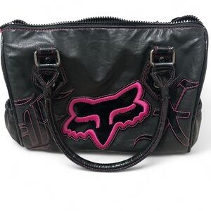 Y2k rare 2000s Fox Women's Satchel in Black and Pink